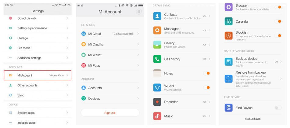 Xiaomi Mi A4 Backup Assistant